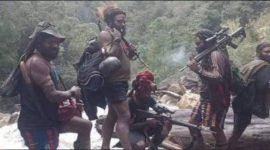 Personel Kelompok Kriminal Bersenjata (KKB) yang beroperasi di Papua. (Ilustrasi)