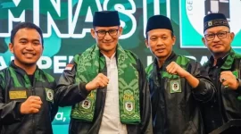 Foto : Sandiaga Uno saat menghadiri acara Rapimnas Gerakan Pemuda Ka'bah (GPK), organisasi sayap PPP di kawasan Jakarta Pusat, (tangerangnews.co.id)